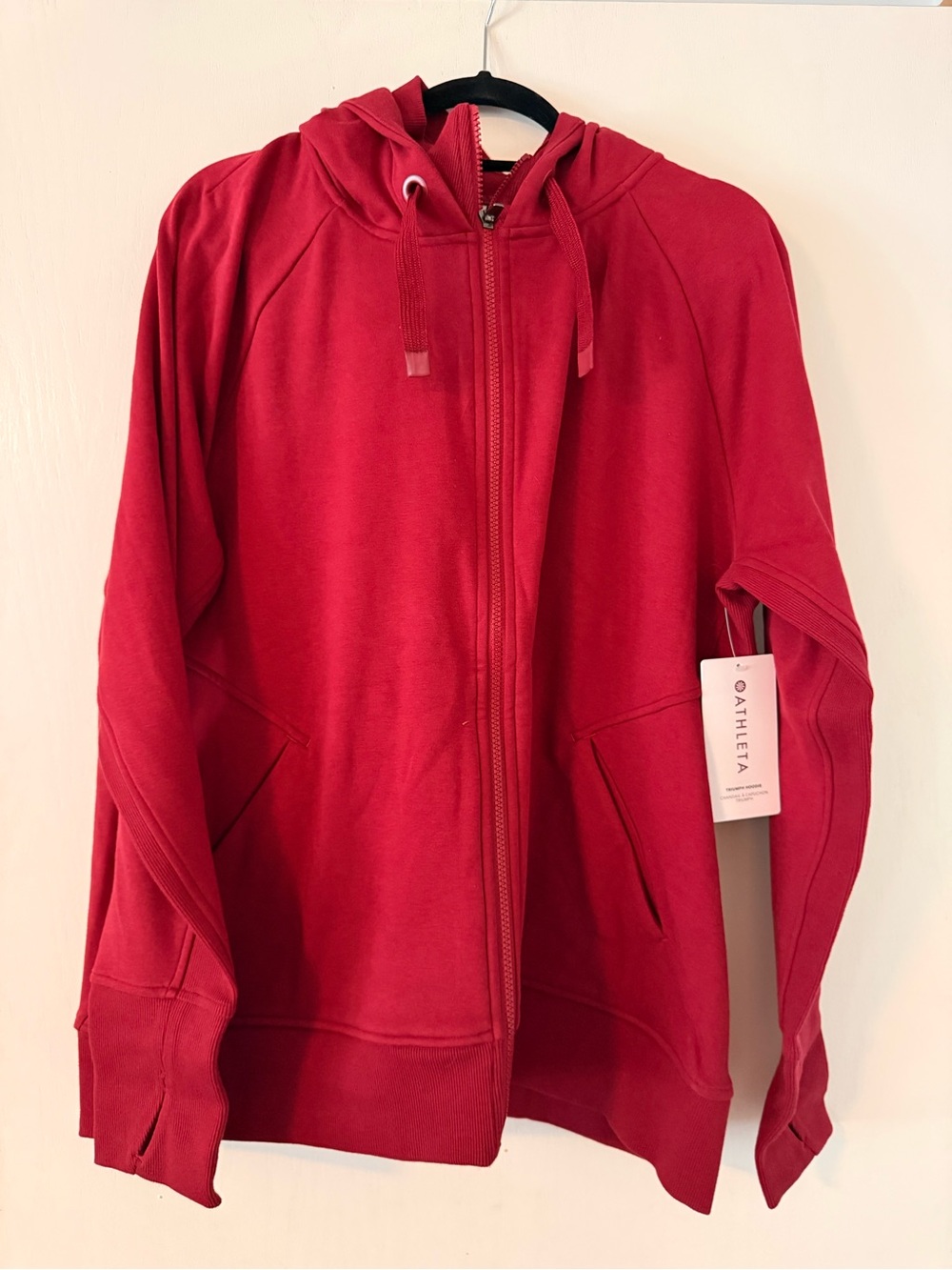 Athleta Red Triumph Hoodie